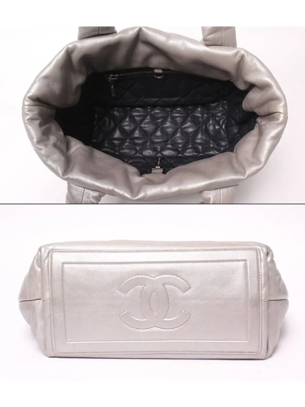 Chanel Tote Silver Coco Cocoon